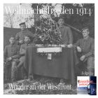 Foto von Soldaten an der Front im Ersten Weltkrieg mit einem provisorischen Weihnachtsbaum