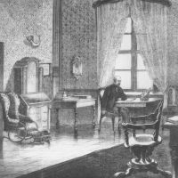 Bismarck alleine in seinem Büro