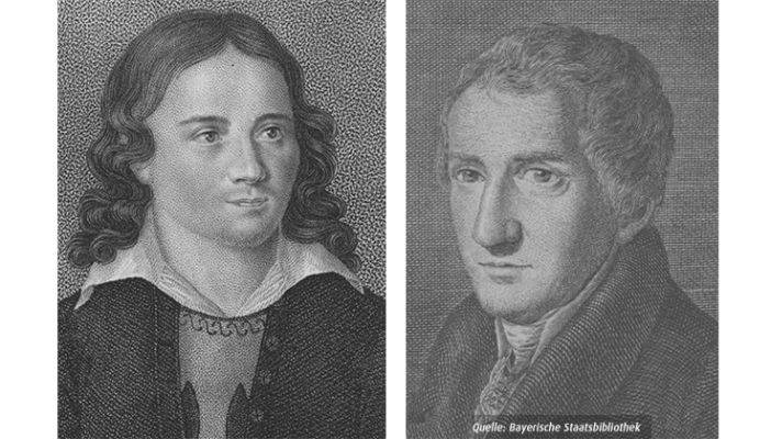 Karl Ludwig Sand (links) und August von Kotzebue © Bayerischen Staatsbibliothek