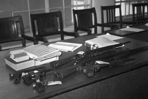 Foto vom Prozess gegen die Pantherbande © Bayerische Staatsbibliothek/Fotoarchiv Georg Fruhstorfer