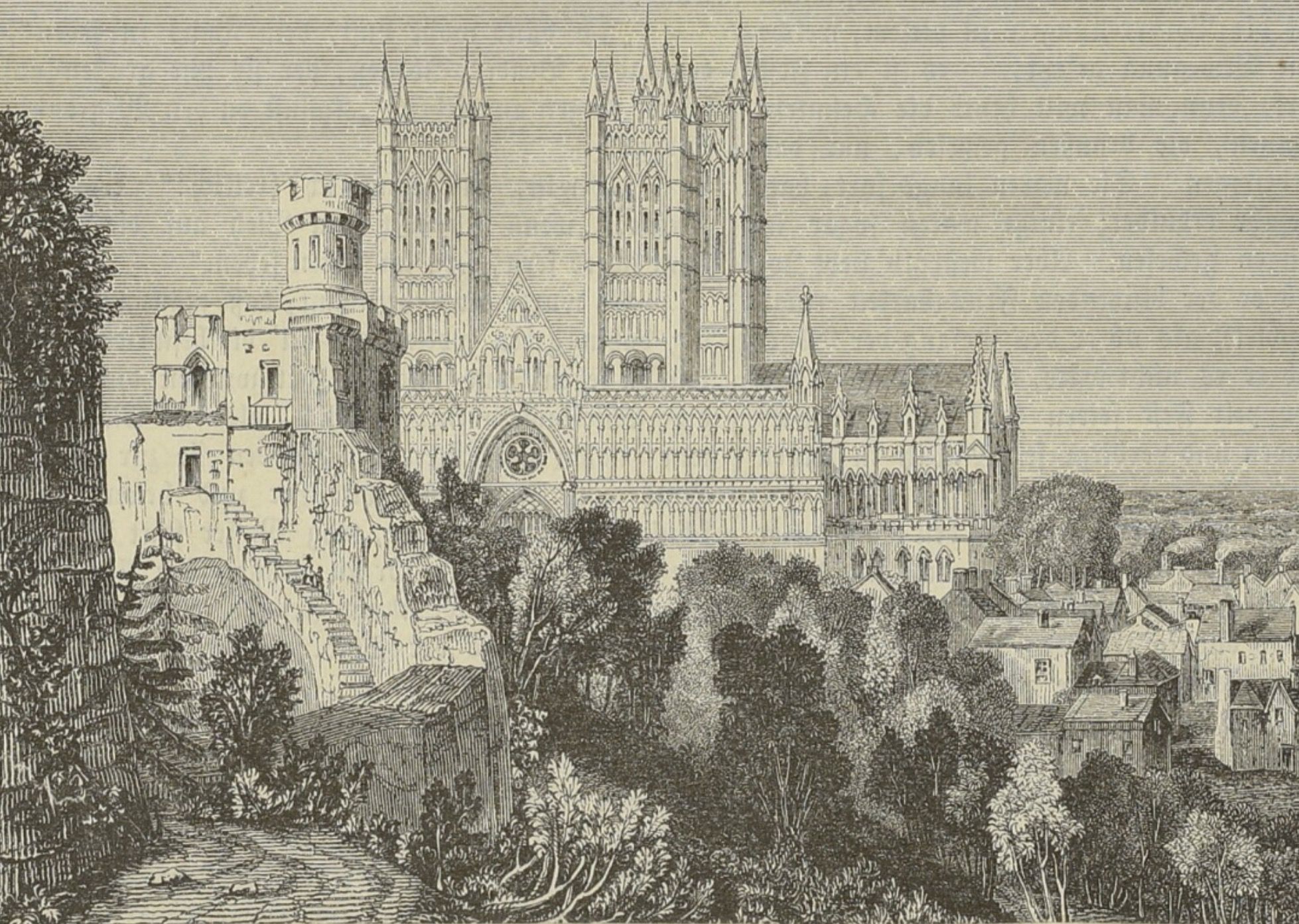 Kathedrale von Lincoln 19. Jh