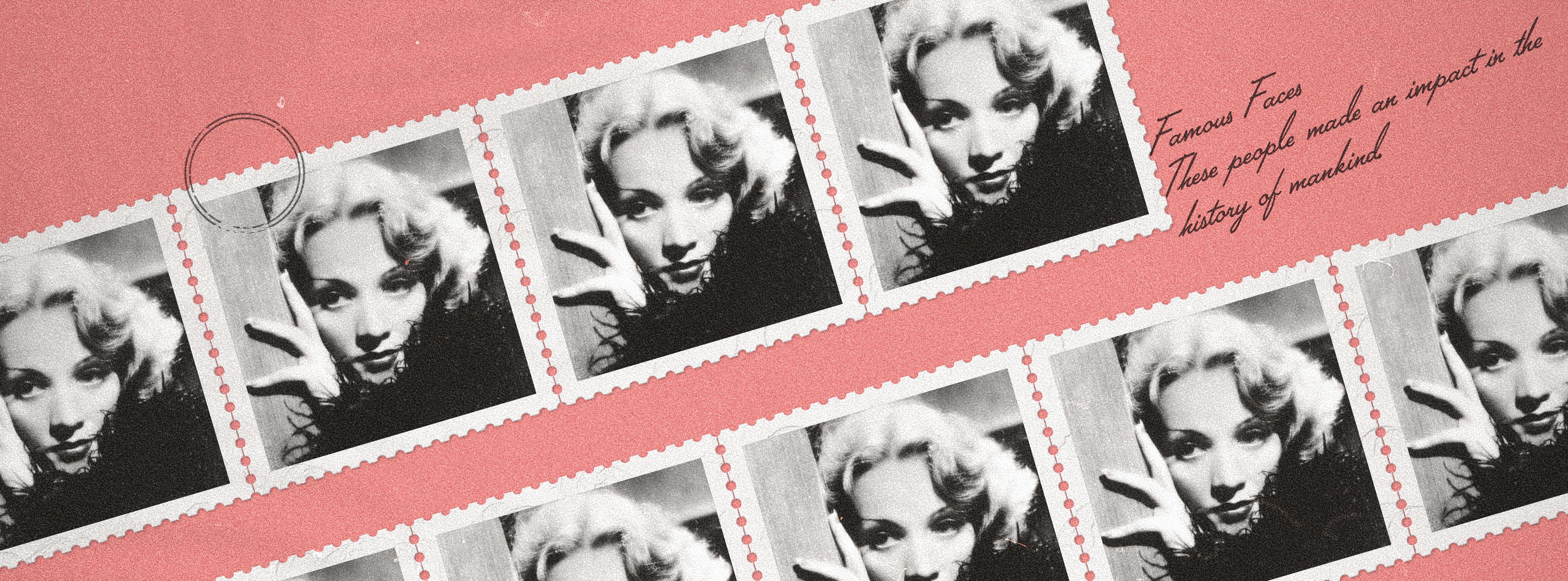 Schwarzweiß Fotographie von Schauspielerin Marlene Dietrich