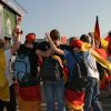 Fußballfans mit Deutschlandflaggen