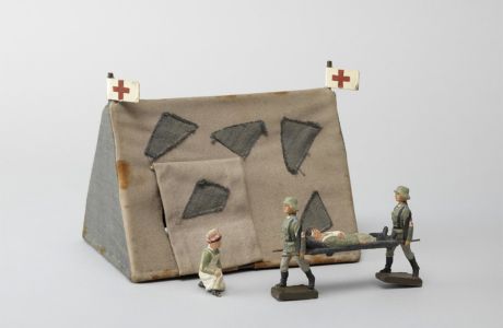 Lazarettzelt mit Figuren als Kinderspielzeug