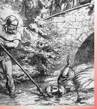 Zeichnung der Ermordung der Agnes Bernauer