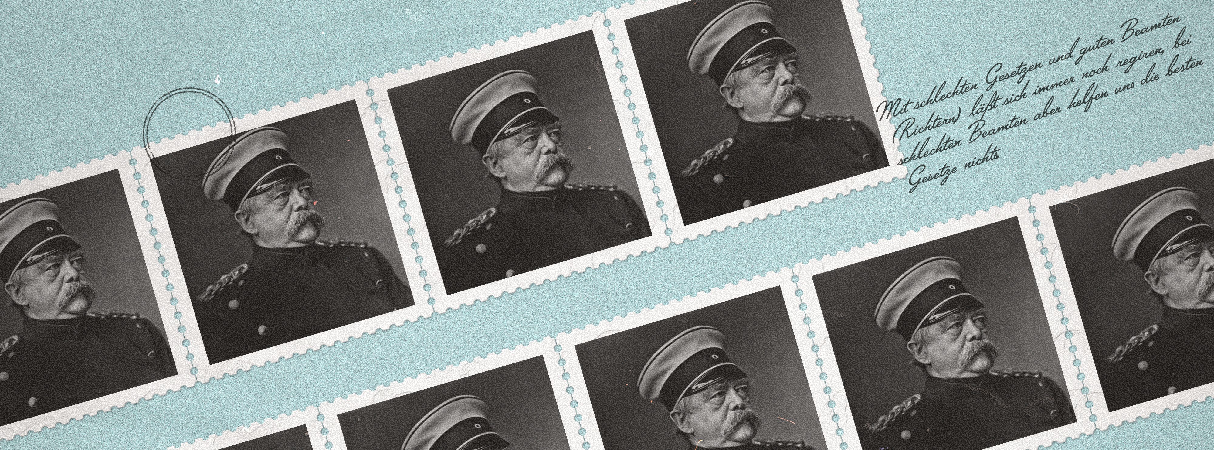 Portrait von Bismarck in zivil.