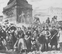 Errichtung von Barrikaden in Paris im Deutsch-Französischen Krieg