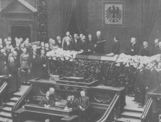 Vereidigung von Hindenburg als Reichspräsident 12. Mai 1925