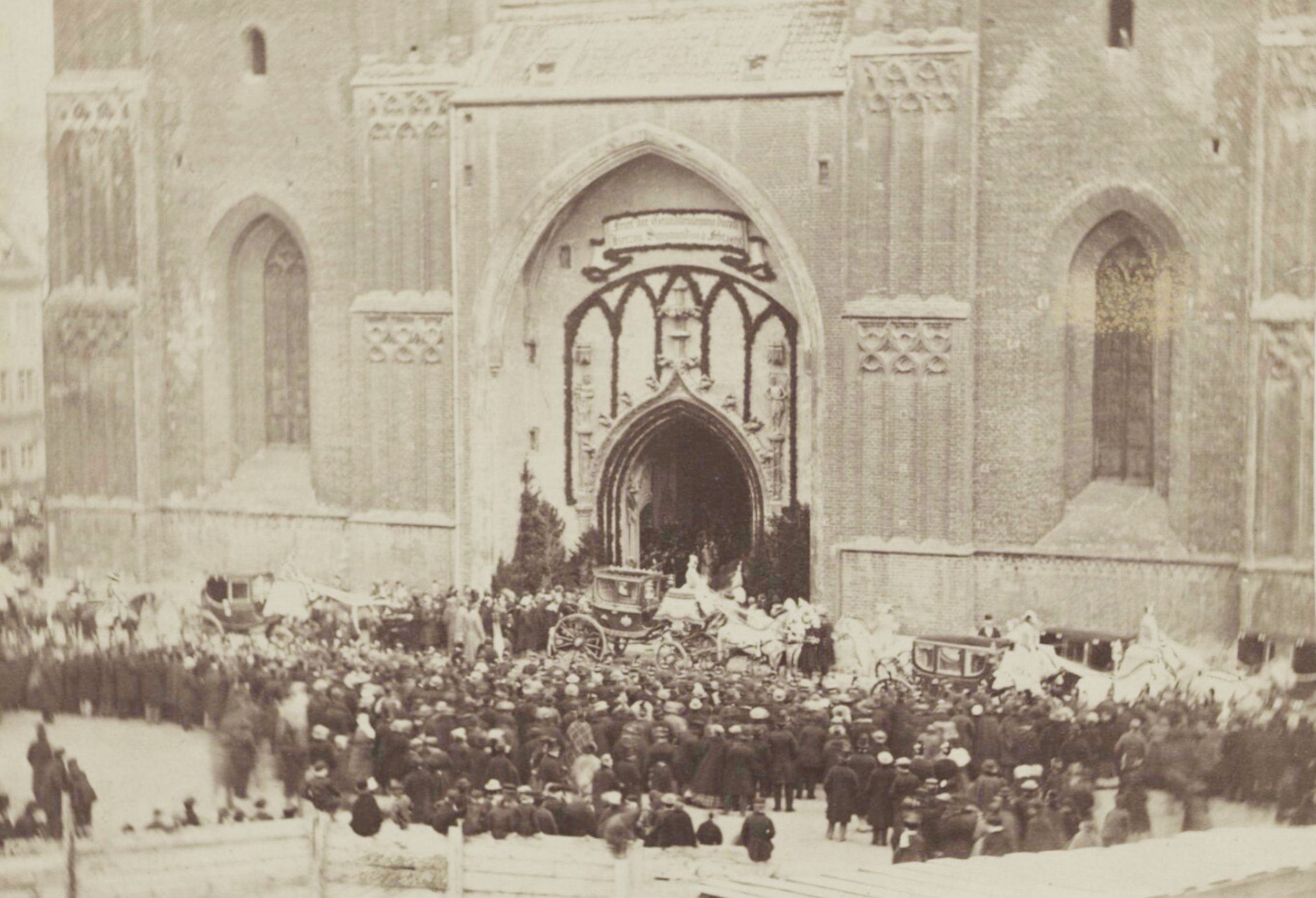 Kutsche Ludwig II. Anfahrt Frauenkirche um 1865