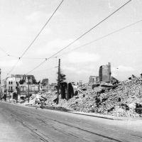 Zerstörte Stadt im 2. Weltkrieg