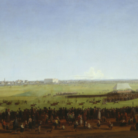 Gemälde vom Pferderennen von Kobel 1810