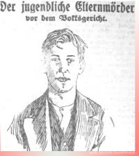 Druckgrafik von Elternmörder Josef Apfelböck