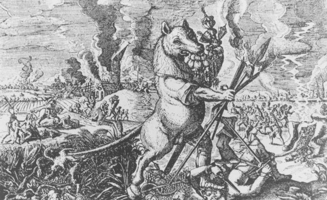 Allegorische 30-jähriger Krieg © Bayerische Staatsbibliothek/ Fotoarchiv Habermann