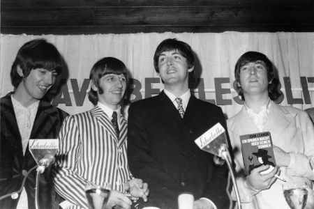 Die Beatles bei der Pressekonferenz