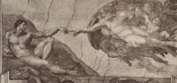 Sixtinische Kapelle Deckengemälde - Gott erschafft den Menschen