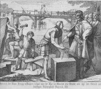 Heinrich der Löwe gibt den Auftrag eine Brücke über die Isar zu bauen