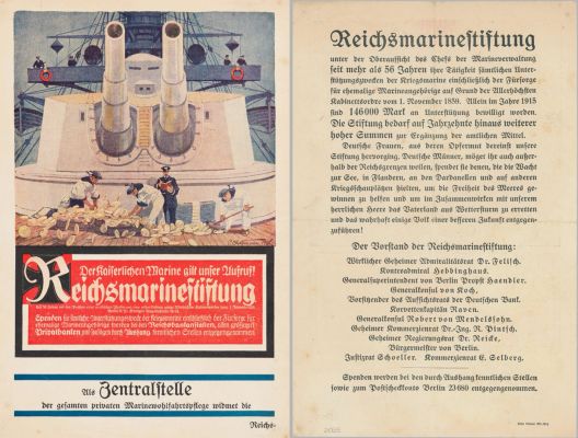 Plakat der Reichsmarinestiftung 1916