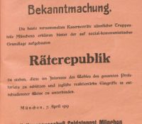 Flugblatt zur Räterepublik